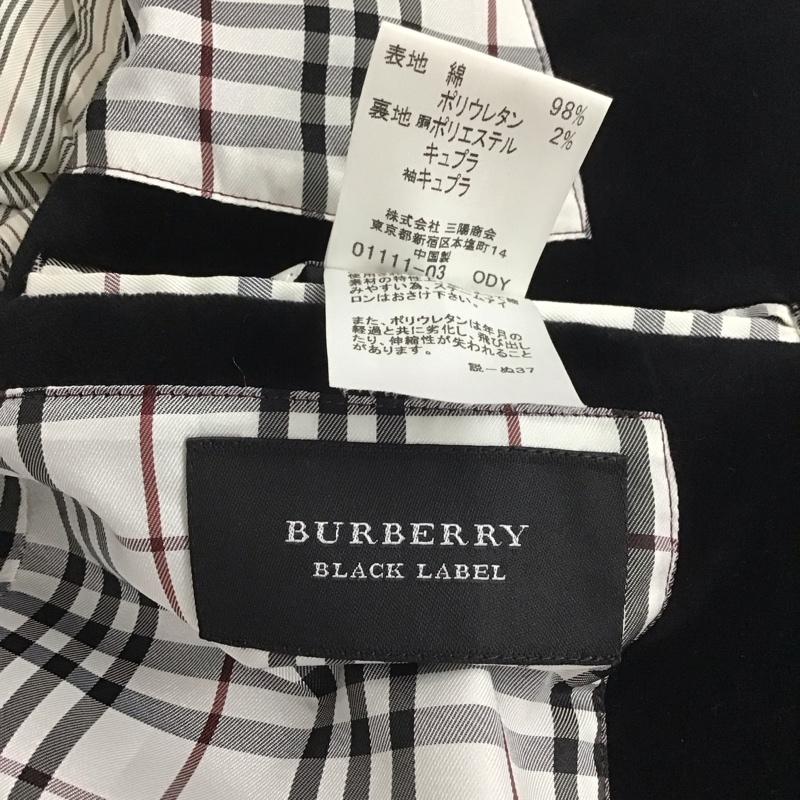 バーバリーブラックレーベル BURBERRY BLACK LABEL セットアップ セットアップ セットアップ コーデュロイジャケット アウター スラックス 2点セット S 無地 黒 / ブラック / レディース USED 古着 中古 10138404