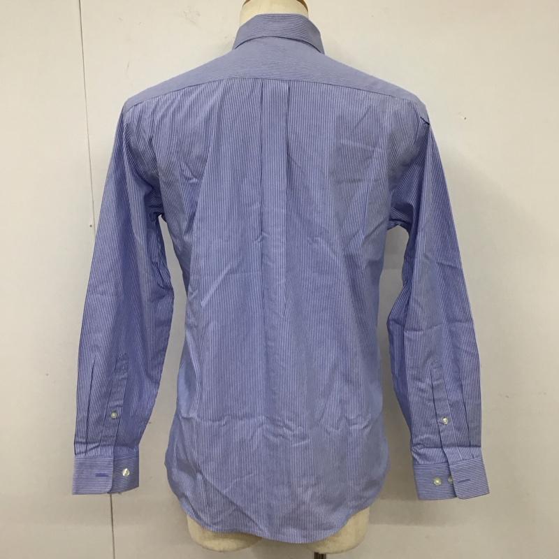 エディーバウアー Eddie Bauer シャツ、ブラウス 長袖 長袖シャツ カラーシャツ ポケットシャツ 長袖カットソー ストライプシャツ S ストライプ 白 / ホワイト / X 青 / ブルー /  メンズ USED 古着 中古 10112595