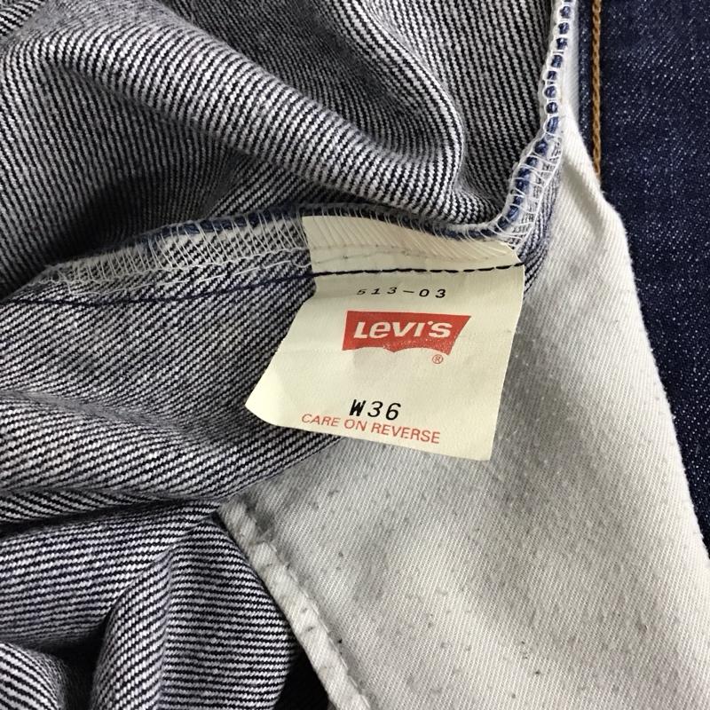 リーバイス Levi s パンツ デニム、ジーンズ 513-03 ジーパン W36 ボタンフライ 36インチ 無地 インディゴ / インディゴ /  メンズ USED 古着 中古 10123523