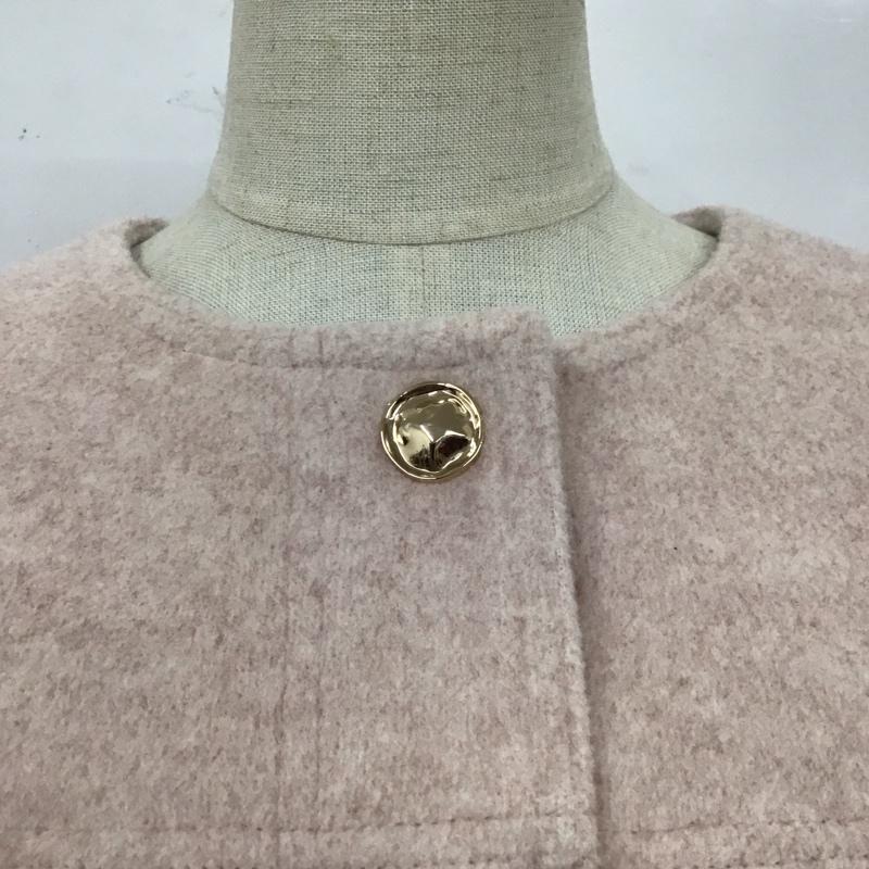 ザラ ZARA ジャケット、上着 ジャケット、ブレザー 3046 262 620 ノーカラー クロップド丈 XL 無地 桃 / ピンク / レディース USED 古着 中古 10112977