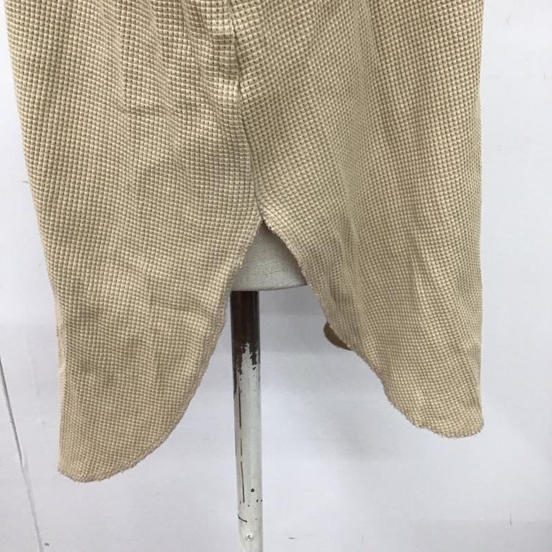 ローリーズファーム LOWRYS FARM カットソー 半袖 LF619007AD ワッフルヘンリーフレンチスリーブ 前後着用可能 ノースリーブカットソー FREE 無地 ベージュ / ベージュ /  レディース USED 古着 中古 10109952