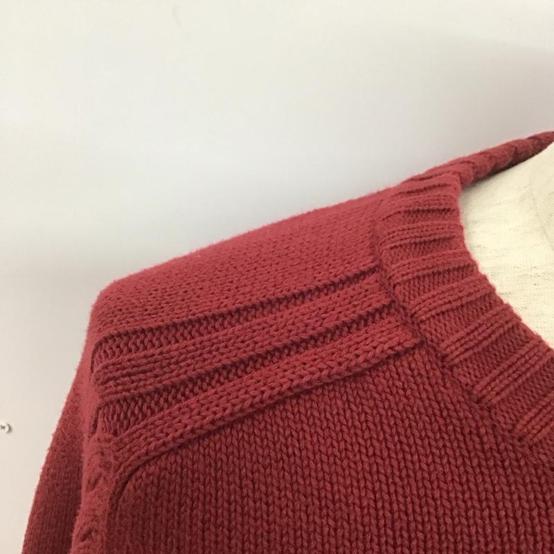 トミー ジーンズ TOMMY JEANS ニット、セーター 長袖 XL 無地 えんじ / ワインレッド / メンズ USED 古着 中古 10108014