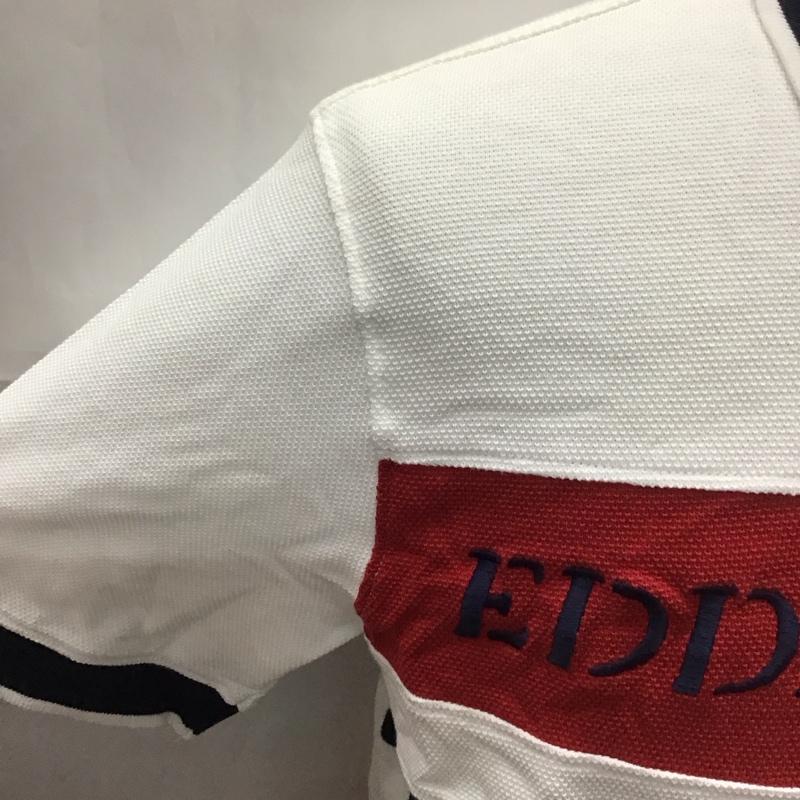 エディーバウアー Eddie Bauer ポロシャツ 半袖 半袖ポロシャツ カラーシャツ 半袖カットソー S ロゴ、文字 白 / ホワイト /  メンズ USED 古着 中古 10111680