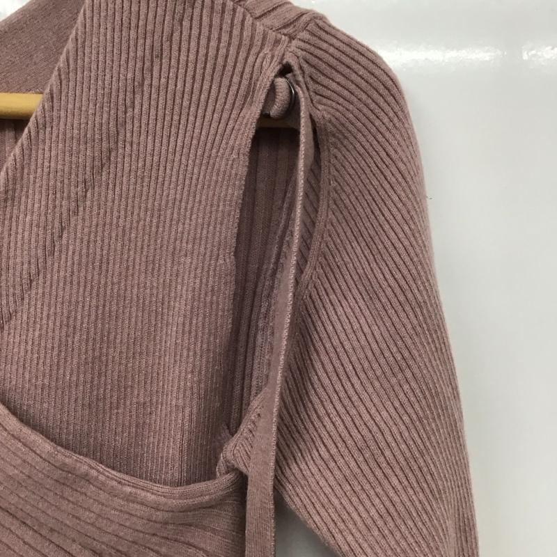 スナイデル SNIDEL ワンピース ロングスカート SWNO224106 スリットニットワンピース 長袖ロングワンピース 無地 桃 / ピンク / レディース USED 古着 中古 10136013
