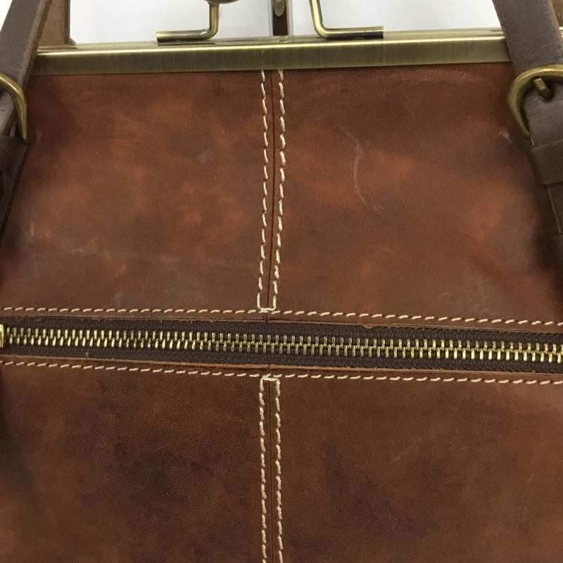 アインソフ AINSOPH ハンドバッグ ハンドバッグ がま口 ワンポイント 茶 / ブラウン / レディース USED 古着 中古 10132051