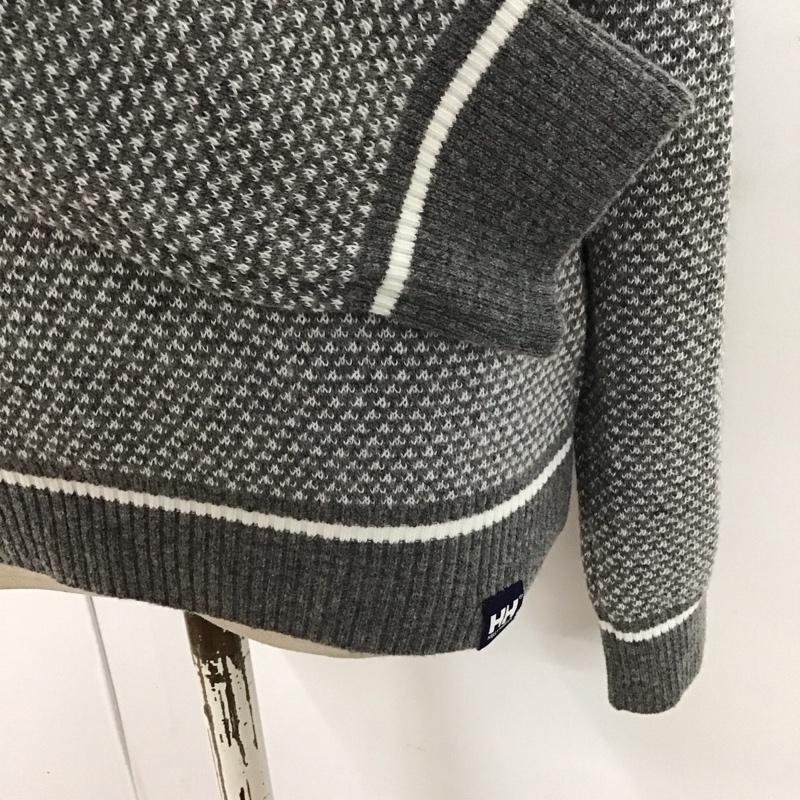 ヘリーハンセン HELLY HANSEN ニット、セーター 長袖 hoe51660 L/S Thermolite Jacquard Sweater ロングスリーブ サーモライトジャカードセーター M 無地 灰 / グレー / レディース USED 古着 中古 10123599