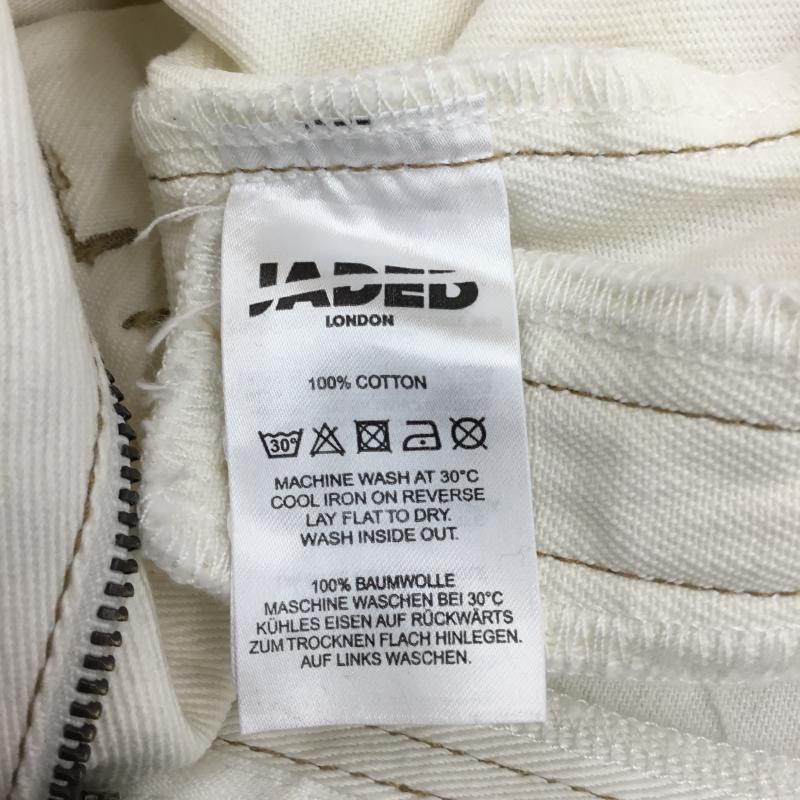 ユーズドクロージング used clothes パンツ デニム、ジーンズ JADED LONDON ジェイデッドロンドン パッチワークデニム 30インチ ダメージ加工 白 / ホワイト / X 青 / ブルー / X 灰 / グレー /  メンズ USED 古着 中古 10122729