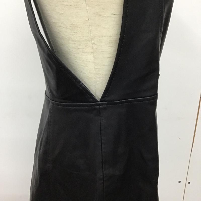 ザラ ZARA ベスト ベスト ベスト ノースリーブカットソー 前ボタン フェイクレザー XS 無地 黒 / ブラック / レディース USED 古着 中古 10127595