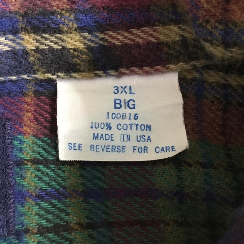 古着 USED シャツ、ブラウス 長袖 4L チェック マルチカラー / マルチカラー / メンズ USED 古着 中古 10109929
