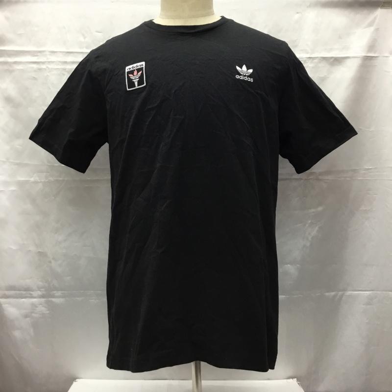 アディダス adidas Tシャツ 半袖 gk5906 Tシャツ 半袖カットソー クルーネックカットソー スポーツウェア ロゴ、文字 黒 / ブラック / メンズ USED 古着 中古 10106499
