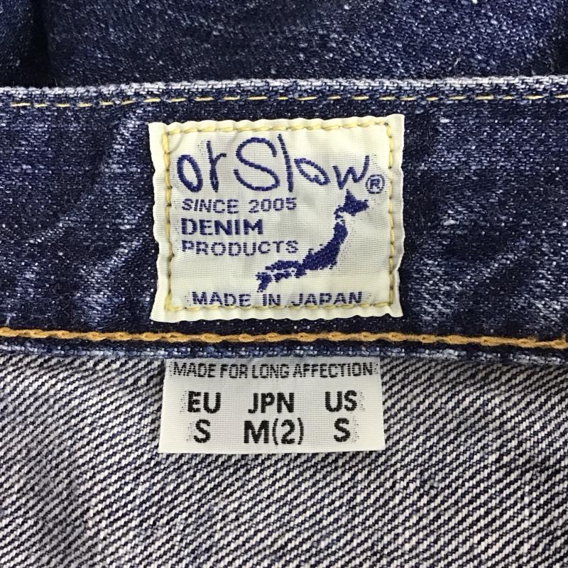 オアスロウ orSlow パンツ デニム、ジーンズ デニムパンツ スリムパンツ カジュアルパンツ M 無地 インディゴ / インディゴ / メンズ USED 古着 中古 10132002