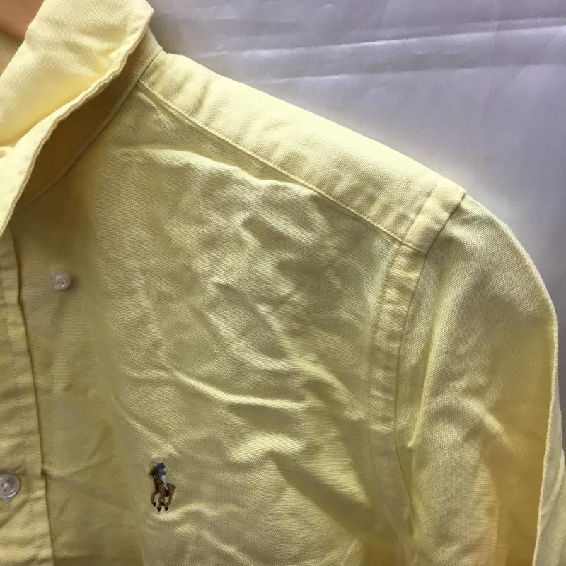 ラルフローレン RALPHLAUREN シャツ、ブラウス 長袖 ボタンダウンシャツ 4 無地 黄 / イエロー / レディース USED 古着 中古 10110630