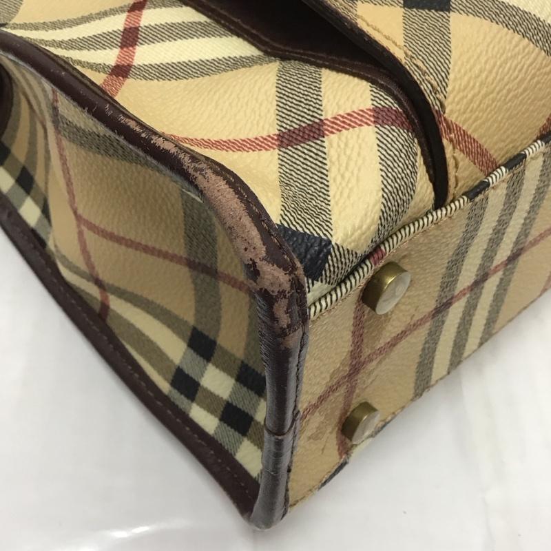 バーバリーロンドン Burberry London ハンドバッグ ハンドバッグ チェック ベージュ / ベージュ / X 茶 / ブラウン / レディース USED 古着 中古 10113042