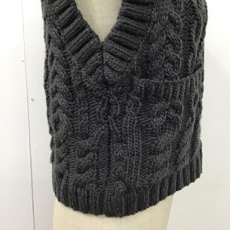 ザラ ZARA ベスト ベスト ニットベスト ノースリーブ プルオーバーニット S 無地 灰 / グレー / レディース USED 古着 中古 10118525