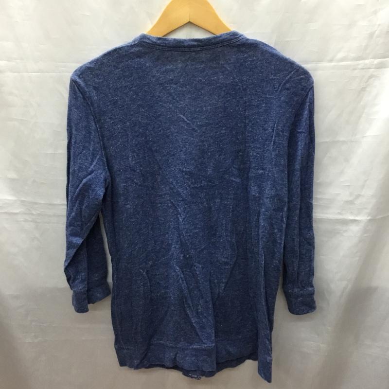 グリーンレーベルリラクシング green label relaxing カーディガン 七分袖 3227-175-0236 Vネック S 無地 青 / ブルー / メンズ USED 古着 中古 10119290