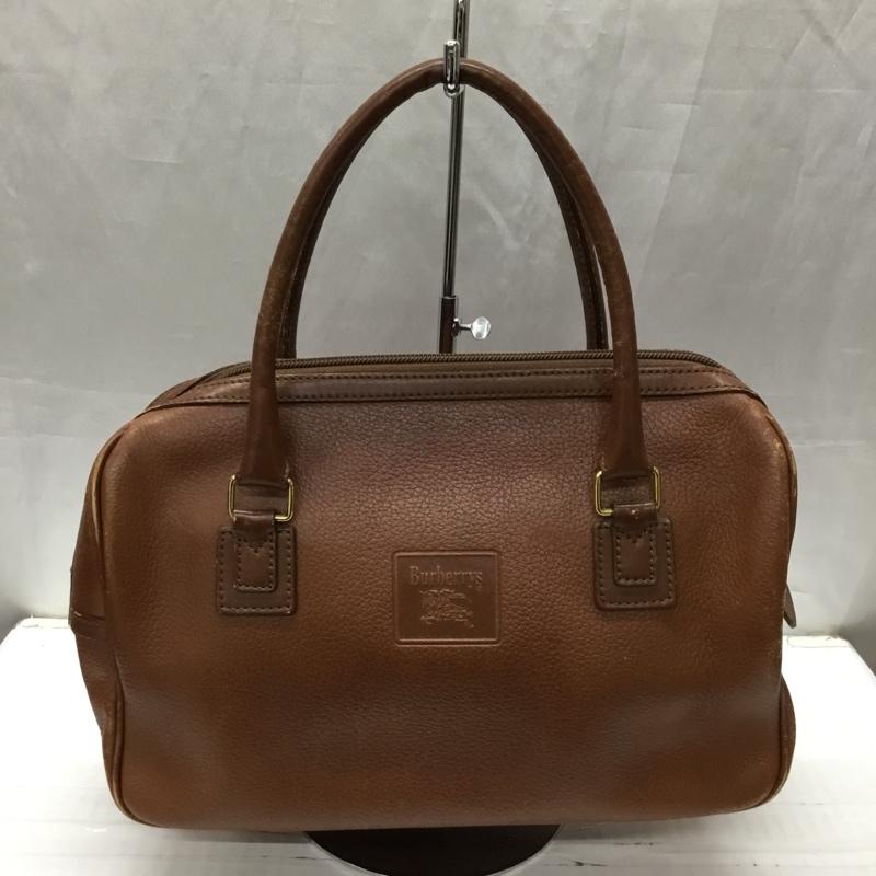 バーバリーズ BURBERRYS ハンドバッグ ハンドバッグ ミニボストン ロゴ、文字 茶 / ブラウン / X 金 / ゴールド / レディース USED 古着 中古 10113815