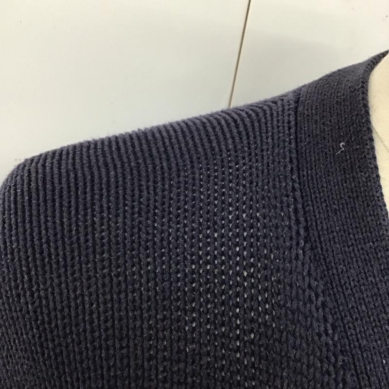 ポロバイラルフローレン Polo by RALPH LAUREN カーディガン 長袖 長袖ニットカーディガン リブニットカーディガン 前ボタン S ロゴ、文字 紺 / ネイビー / メンズ USED 古着 中古 10114978