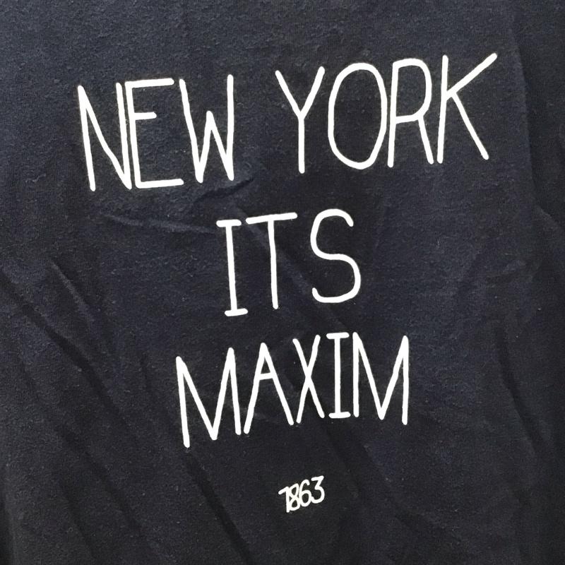 チャオパニック CIAOPANIC ワンピース ひざ丈スカート PAC70966 半袖 Tシャツワンピース M ロゴ、文字 紺 / ネイビー / レディース USED 古着 中古 10115463