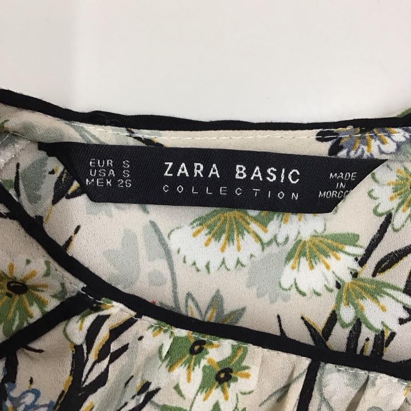 ザラベーシック ZARA BASIC カットソー 長袖 長袖カットソー クルーネックカットソー ロングスリーブカットソー プリントTシャツ S プリント マルチカラー / マルチカラー / レディース USED 古着 中古 10117985
