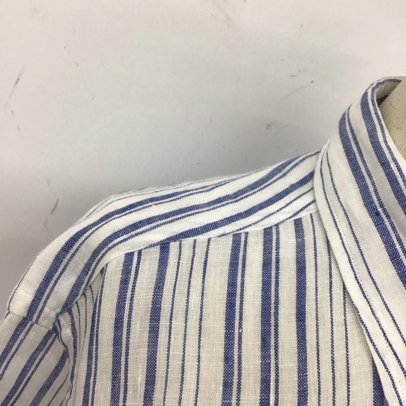 ポロラルフローレン POLO RALPH LAUREN シャツ、ブラウス 長袖 長袖シャツ カラーシャツ ポケットシャツ 長袖カットソー ストライプシャツ XS ストライプ 白 / ホワイト / X 青 / ブルー / レディース USED 古着 中古 10114521