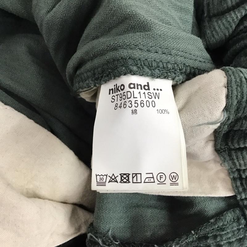 ニコアンド niko and... ボトムス ボトムス st95dl11sw ワイドパンツ M 無地 緑 / グリーン / レディース USED 古着 中古 10121160