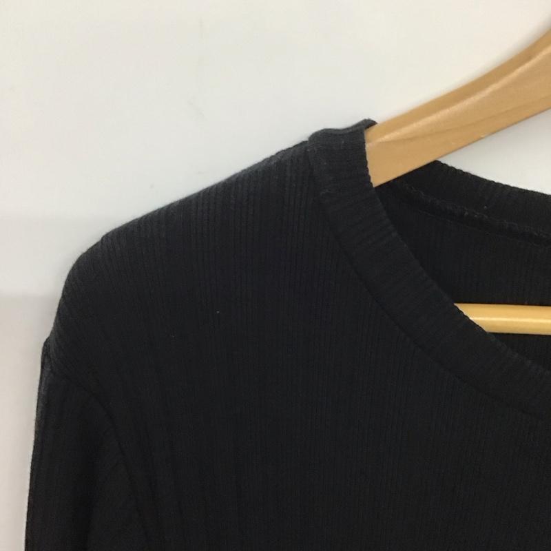 ザラ ZARA ワンピース ロングスカート 4174 453 800 長袖 リブ XL 無地 黒 / ブラック / レディース USED 古着 中古 10138654