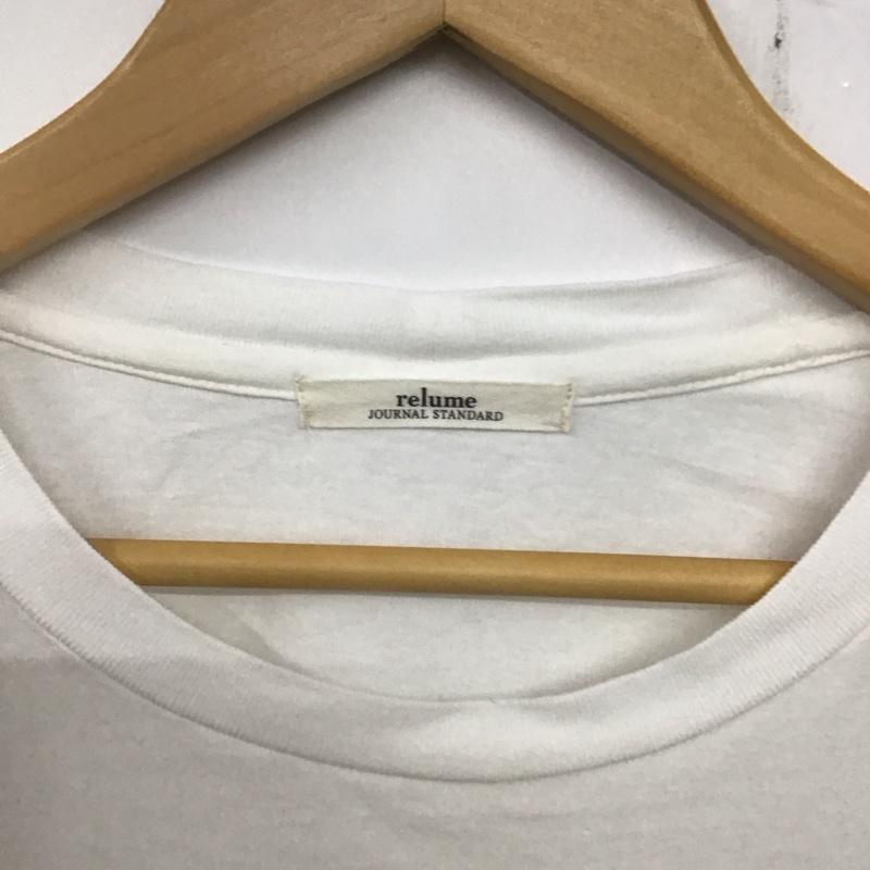 レリュームジャーナルスタンダード relume Journal Standard Tシャツ 半袖 半袖カットソー プリントTシャツ クルーネックカットソー FREE ロゴ、文字 白 / ホワイト / レディース USED 古着 中古 10135073