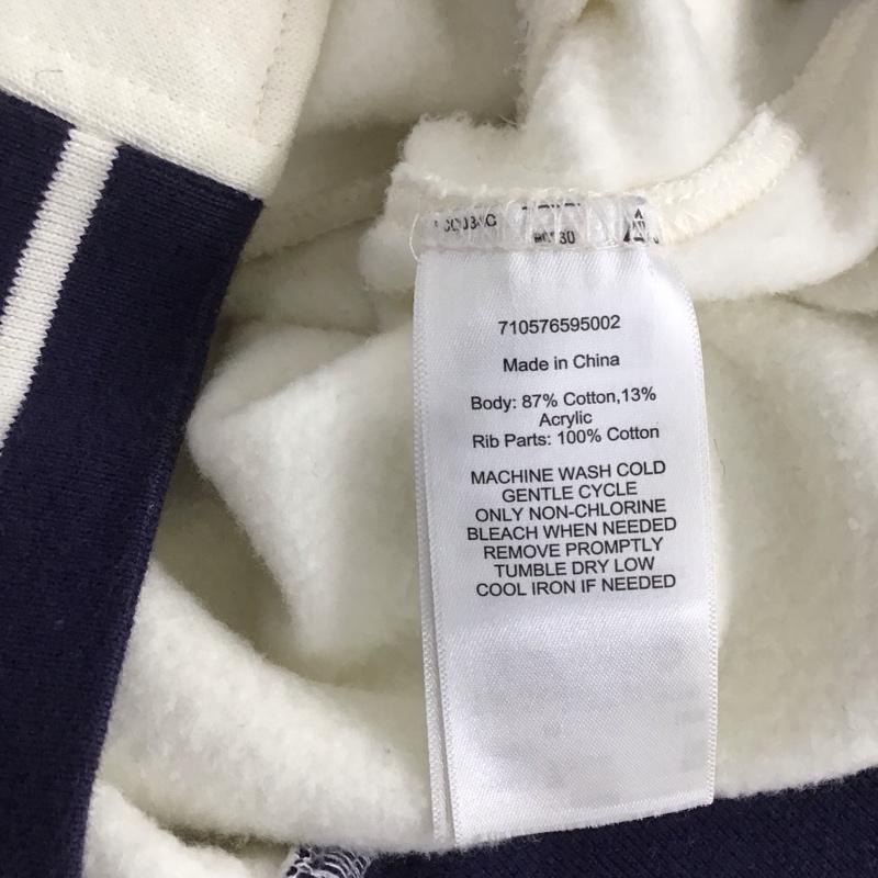ポロラルフローレン POLO RALPH LAUREN トレーナー 長袖 ジップ ジャケット S ロゴ、文字 白 / ホワイト / X 紺 / ネイビー / メンズ USED 古着 中古 10134513