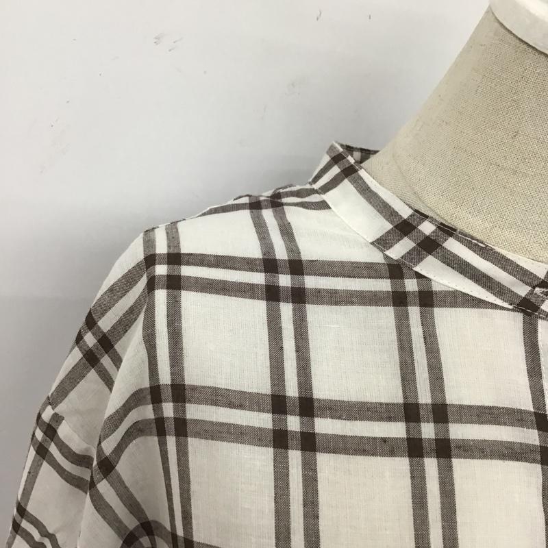 スタディオクリップ studio CLIP シャツ、ブラウス 七分袖 チェックシャツ L チェック マルチカラー / マルチカラー / レディース USED 古着 中古 10106152