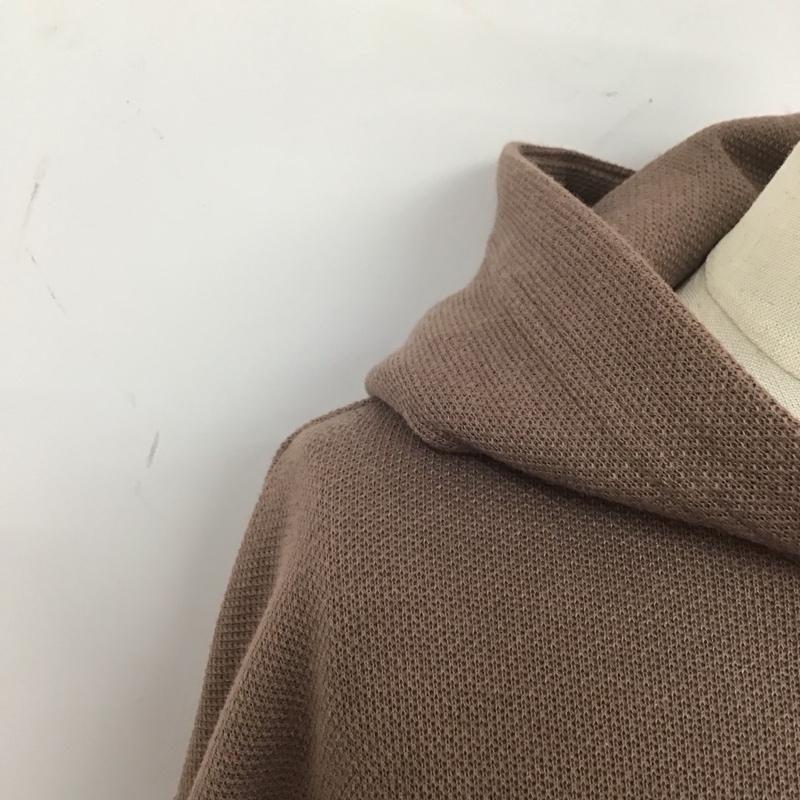 ナイスクラップ NICE CLAUP パーカー 長袖 886628460 プルオーバー ワッフル ロゴ、文字 茶 / ブラウン / レディース USED 古着 中古 10108405