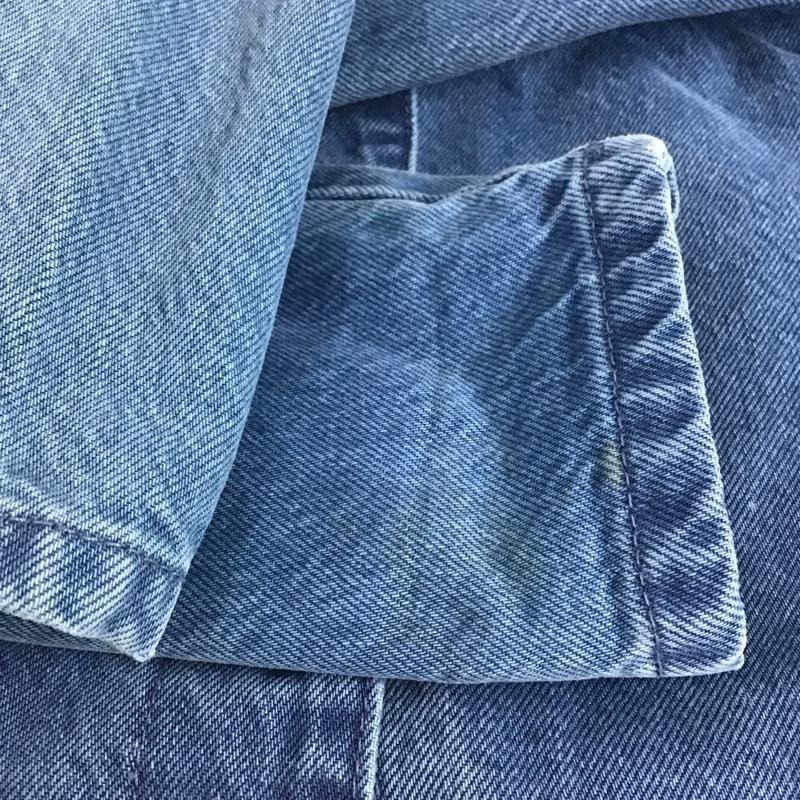 ザラ ZARA ジャケット、上着 ジャケット、ブレザー 6688 002 409 クロップド丈 丸襟 デニムジャケット M 無地 青 / ブルー / レディース USED 古着 中古 10109707