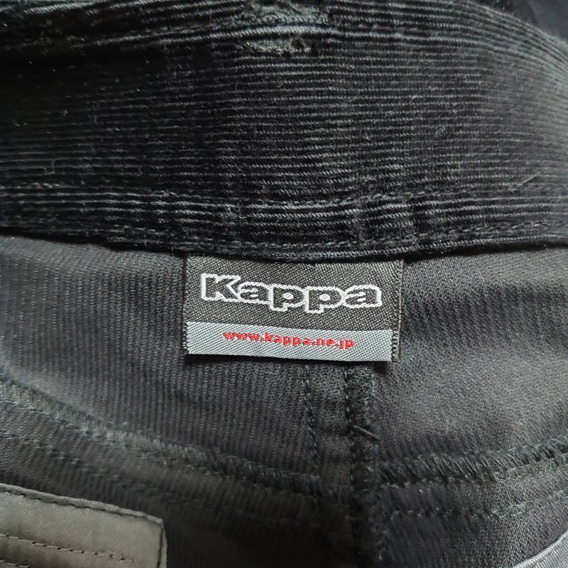 カッパ Kappa パンツ スラックス コーデュロイパンツ 7 無地 X ワンポイント 黒 / ブラック / レディース USED 古着 中古 10011949