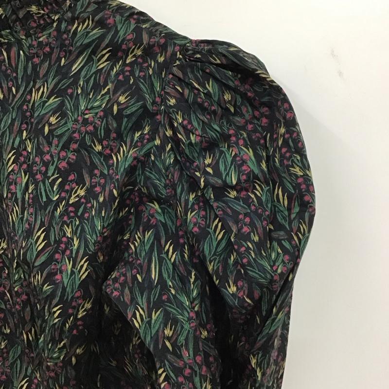 ザラ ZARA カットソー 長袖 2070/001/800 balloons puffy sleeves high neck top M 総柄 マルチカラー / マルチカラー / レディース USED 古着 中古 10131851