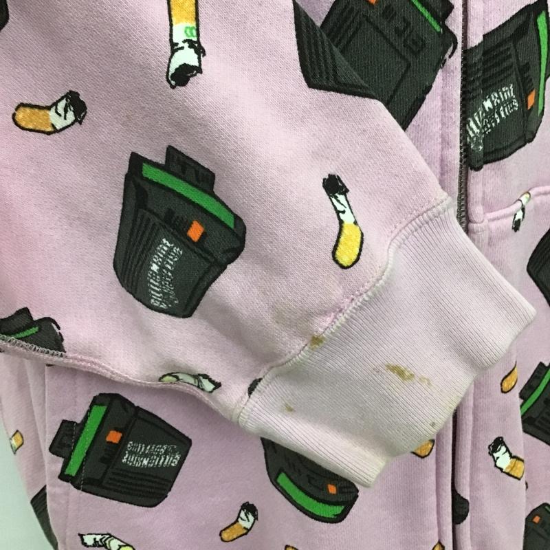 ビリオネア・ボーイズ・クラブ BILLIONAIRE BOYS CLUB パーカー 長袖 タバコ XL ロゴ、文字 X プリント 桃 / ピンク / メンズ USED 古着 中古 10105702