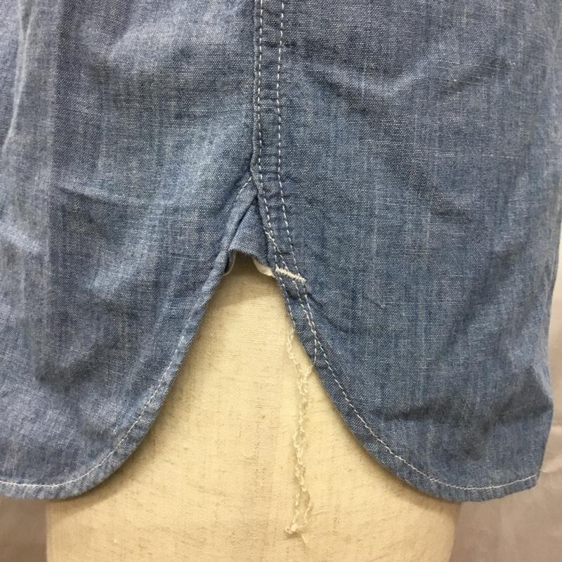 ステュディオ・ダ・ルチザン STUDIO D ARTISAN シャツ、ブラウス 長袖 長袖シャツ カラーシャツ ポケットシャツ 長袖カットソー M 無地 インディゴ / インディゴ /  メンズ USED 古着 中古 10112294