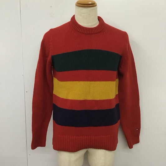 トミーヒルフィガー TOMMY HILFIGER ニット、セーター 長袖 長袖ニットカットソー ニット セーター クルーネックニット L ボーダー柄 マルチカラー / マルチカラー /  メンズ USED 古着 中古 10112552