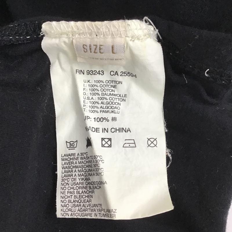ディーゼル DIESEL Tシャツ 半袖 半袖カットソー プリントTシャツ クルーネックカットソー L 総柄 黒 / ブラック / X カーキ / カーキ / メンズ USED 古着 中古 10105578