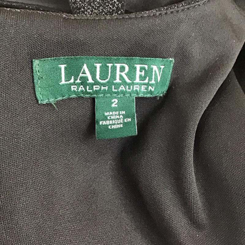 ローレンラルフローレン LAUREN RALPH LAUREN ワンピース・ドレス・オールインワン ワンピース・ドレス・オールインワン オールインワン つなぎ パンツ 半袖 ウエスト切り替え 2 無地 黒 / ブラック / レディース USED 古着 中古 10118611