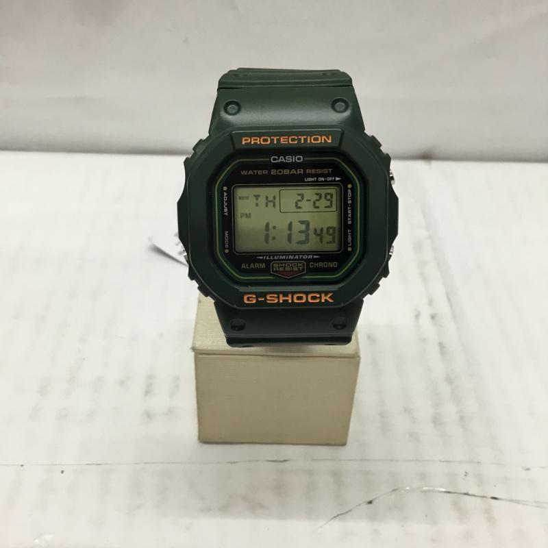 ジーショック G-SHOCK 腕時計 デジタル DW-5600RB 箱有 ロゴ、文字 カーキ / カーキ / メンズ USED 古着 中古 10106512
