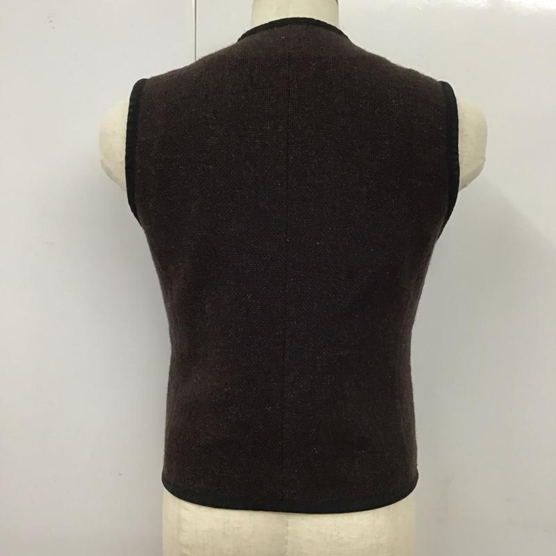 古着 USED ベスト ベスト ベスト ノースリーブカットソー 前ボタン glorypark 36 無地 茶 / ブラウン / メンズ USED 古着 中古 10119149