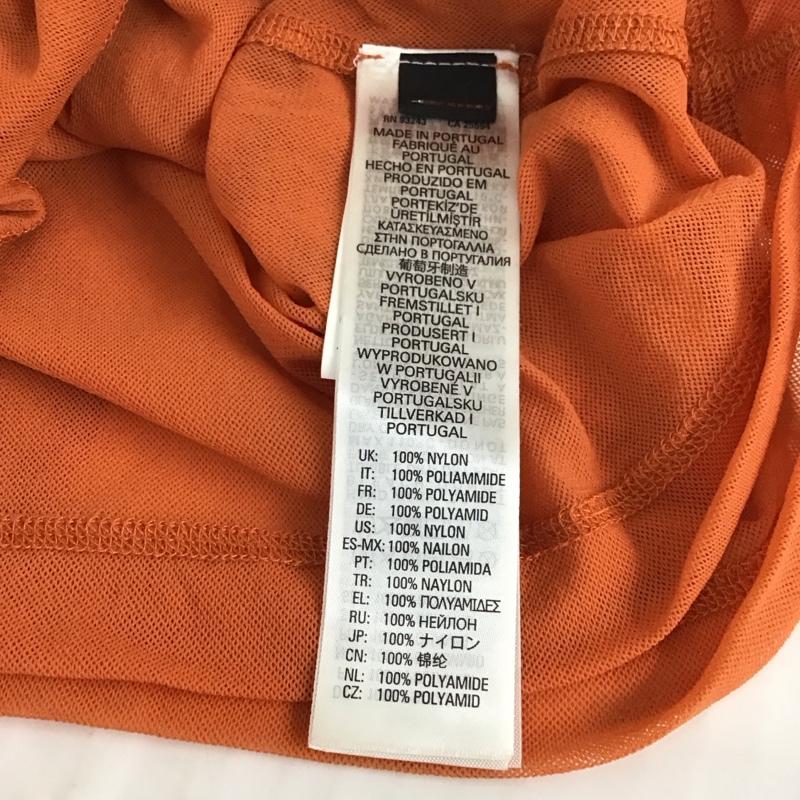 ディーゼル DIESEL カットソー 長袖 シアー ハイネック タートルネック S ワンポイント 橙 / オレンジ / レディース USED 古着 中古 10118819