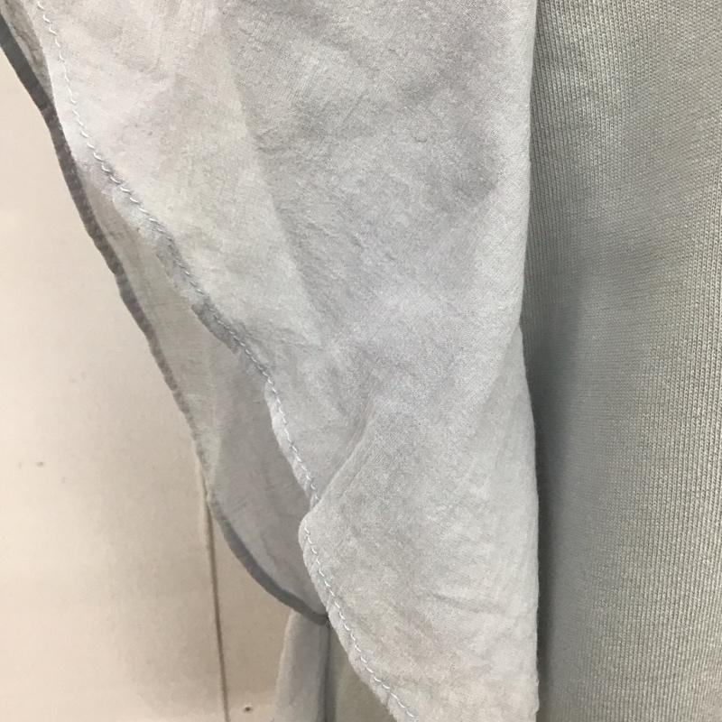 ロッソ ROSSO カットソー 半袖 RA75-23B008 袖フリル FREE 無地 水色 / ライトブルー /  レディース USED 古着 中古 10114094