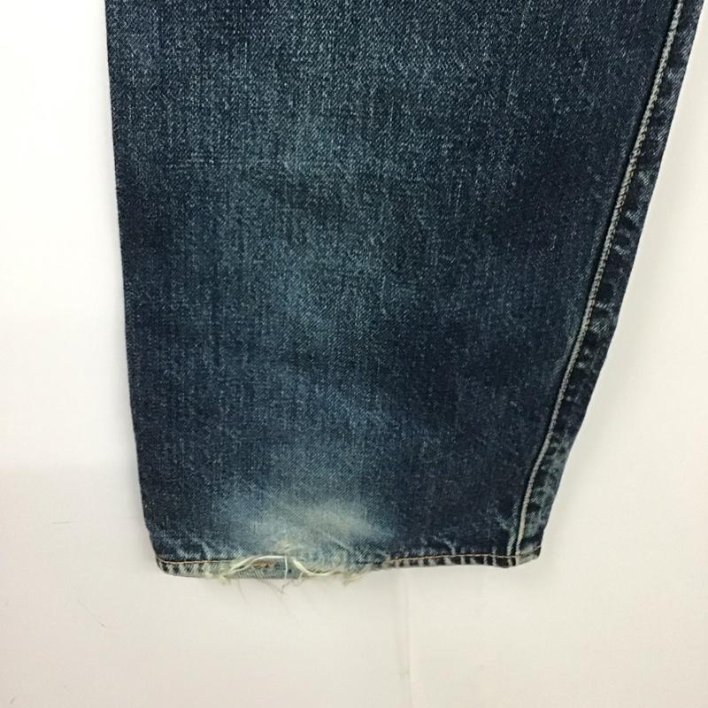 エヴィス EVISU パンツ デニム、ジーンズ デニムパンツ ストレートパンツ ワイドパンツ カジュアルパンツ 33インチ 無地 インディゴ / インディゴ /  メンズ USED 古着 中古 10124031