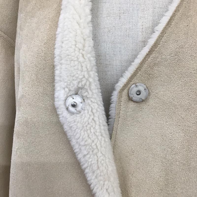 アデイインザライフ ユナイテッドアローズ A day in the life UNITED ARROWS ジャケット、上着 ジャンパー、ブルゾン 6425-699-0229 リバーシブルノーカラーボアコート アウター 無地 ベージュ / ベージュ / レディース USED 古着 中古 10118601