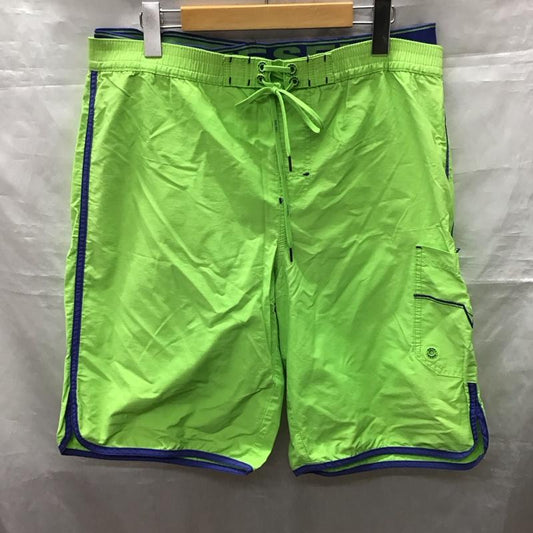 ディーゼル DIESEL パンツ ショートパンツ スイムパンツ M ロゴ、文字 薄緑 / ライトグリーン / X 紫 / パープル /  メンズ USED 古着 中古 10122600