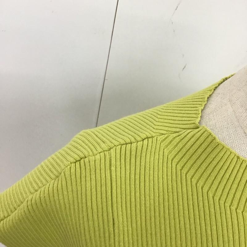 ナチュラルビューティーベーシック NATURAL BEAUTY BASIC カットソー 半袖 017-3170502 ペプラムフォルムニット ノースリーブニットカットソー FREE 無地 緑 / グリーン / レディース USED 古着 中古 10122457