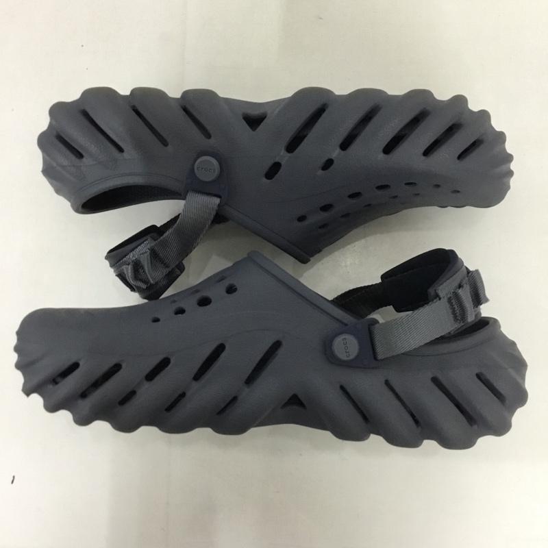 クロックス crocs サンダル サンダル ECHO CLOG M9 ロゴ、文字 紺 / ネイビー / メンズ USED 古着 中古 10128983