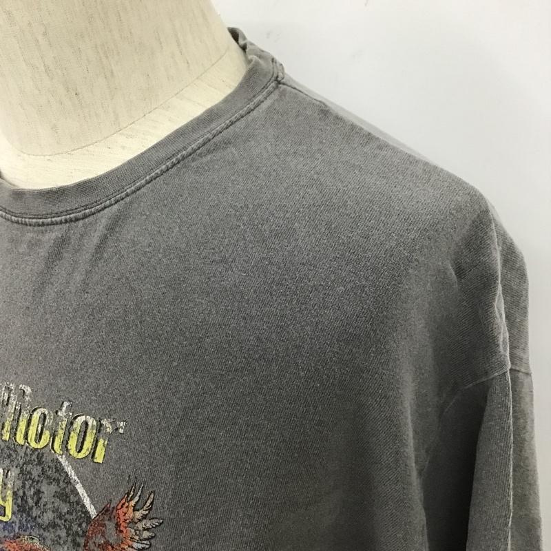 カリフォルニアランチハウス CALIFORNIA RANCH HOUSE Tシャツ 半袖 半袖カットソー プリントTシャツ クルーネックカットソー L プリント 灰 / グレー / メンズ USED 古着 中古 10105600