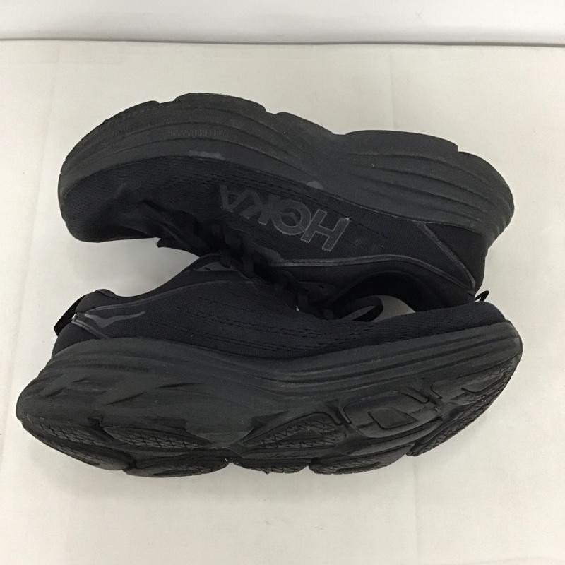 ホカオネオネ HOKA ONEONE スニーカー スニーカー 1127955 BONDI 8 X-WIDE ランニングシューズ 28cm 28.0cm ロゴ、文字 黒 / ブラック / メンズ USED 古着 中古 10132466