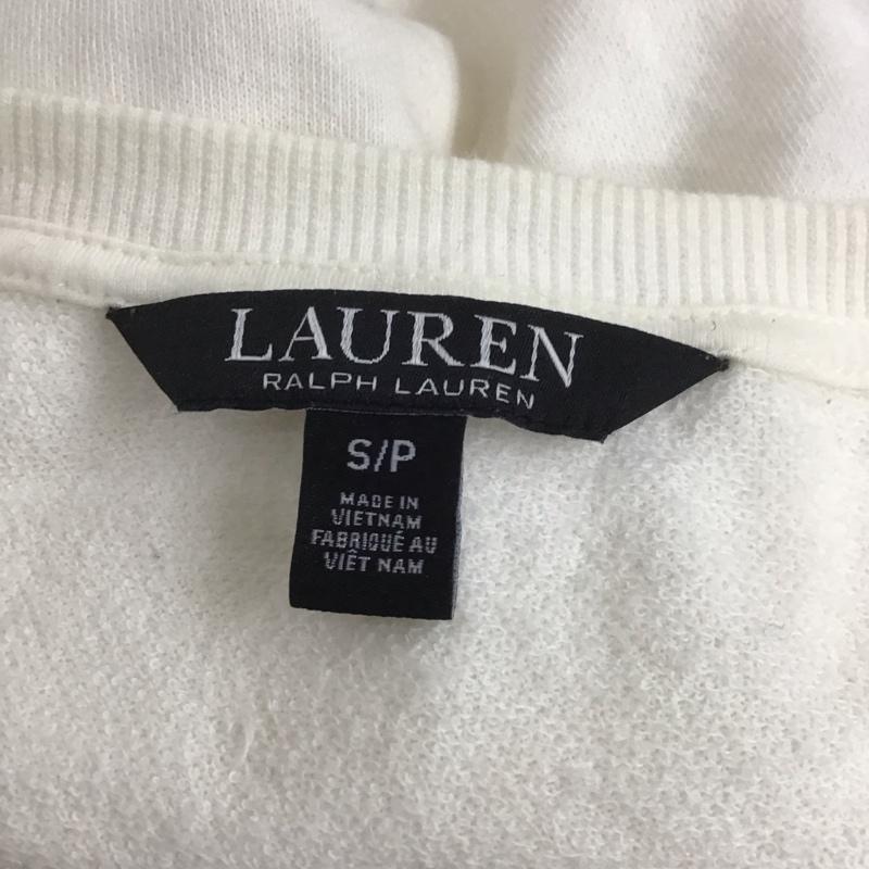 ラルフローレン RALPHLAUREN トレーナー 長袖 長袖カットソー クルーネックカットソー ロングスリーブカットソー トレーナー スウェット S ロゴ、文字 白 / ホワイト / レディース USED 古着 中古 10107356